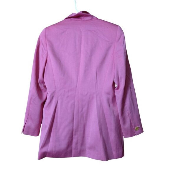 Escada Women's Size 36 Pink Button Front Wool Blazer Jacket READ - Picture 10 of 11